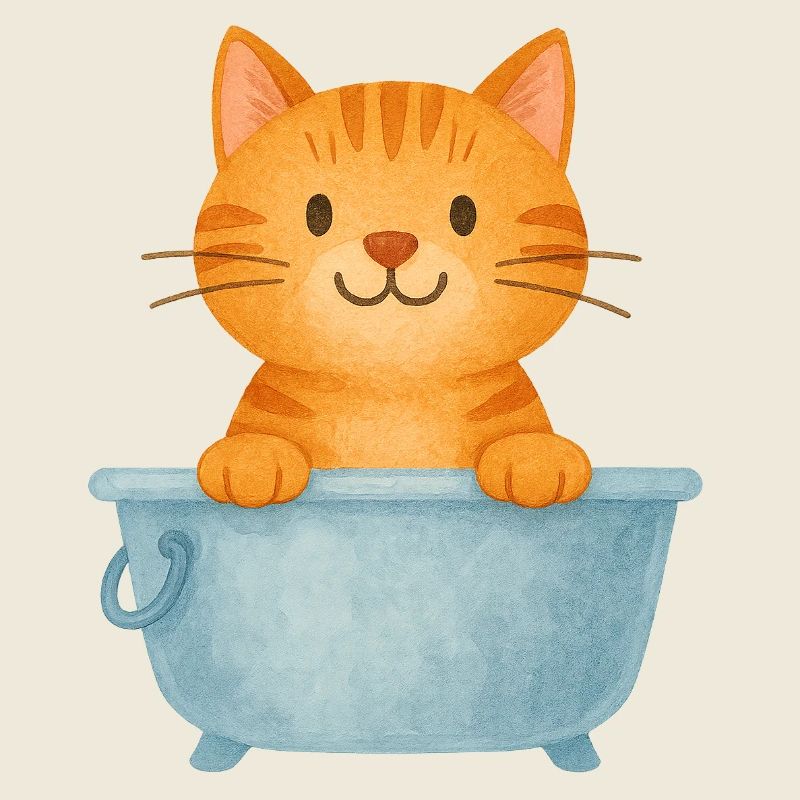 Kitten in the bathroom