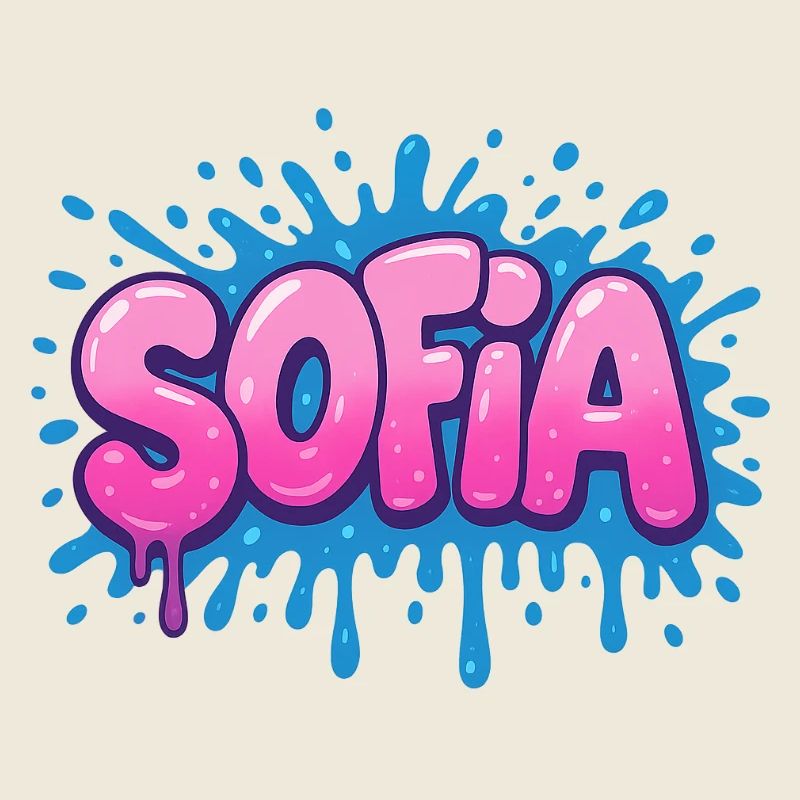 Graffiti SOFIA Name Gift Ideal druckbar auf