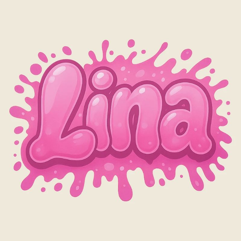 Graffiti  LINA Prénom cadeau idéal imprimable sur 