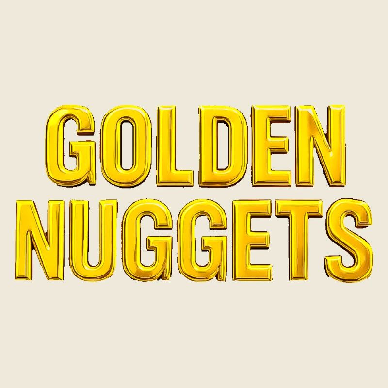 Gold Nuggets 3D Text