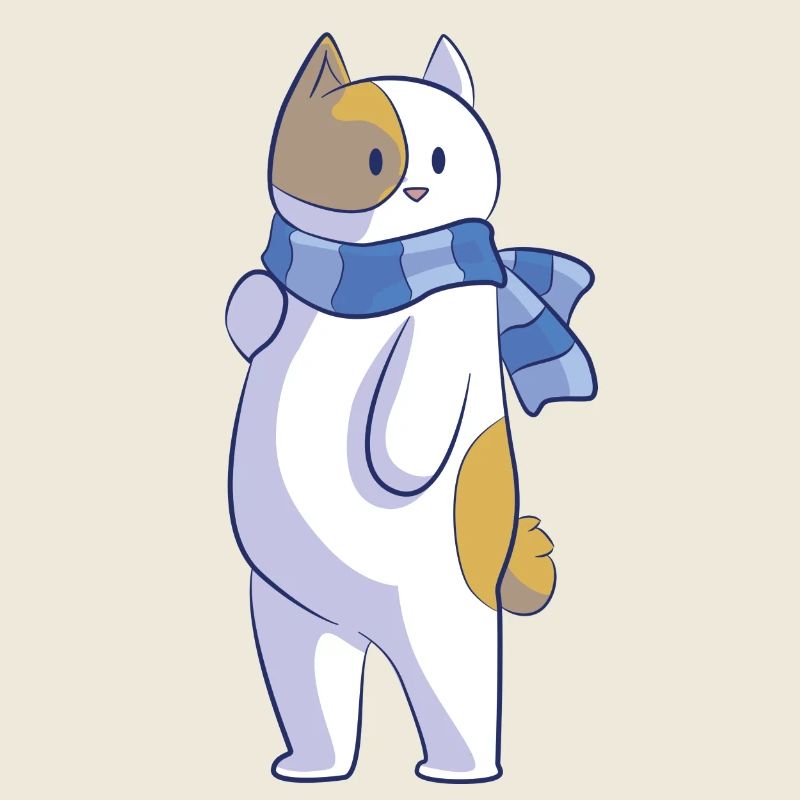 chat avec écharpe