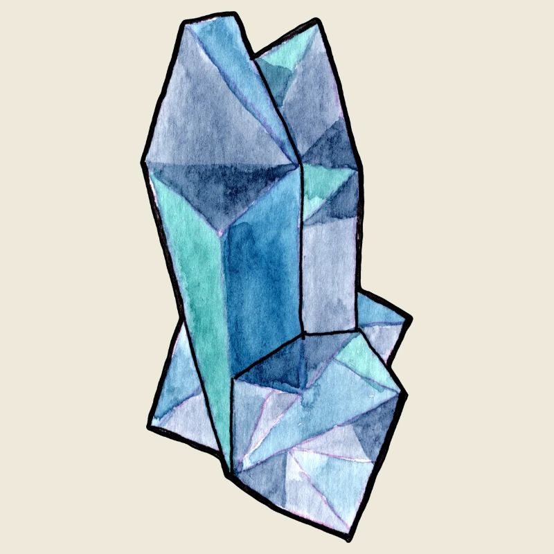Hellblauer Kristall