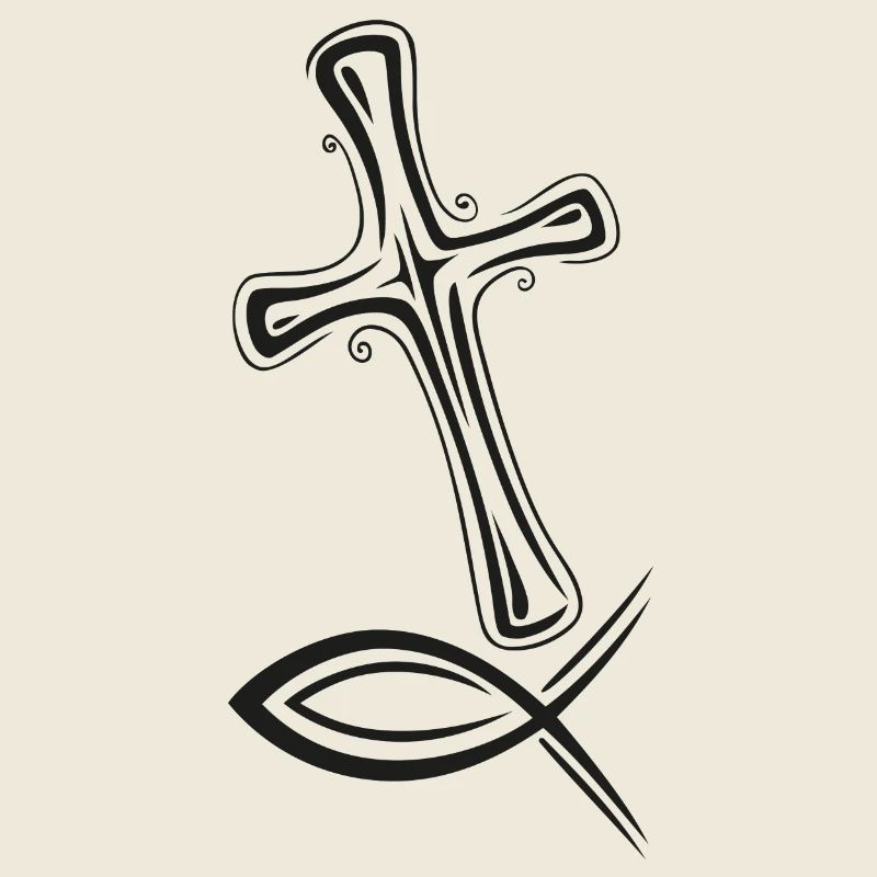 Kreuz Fisch Symbol