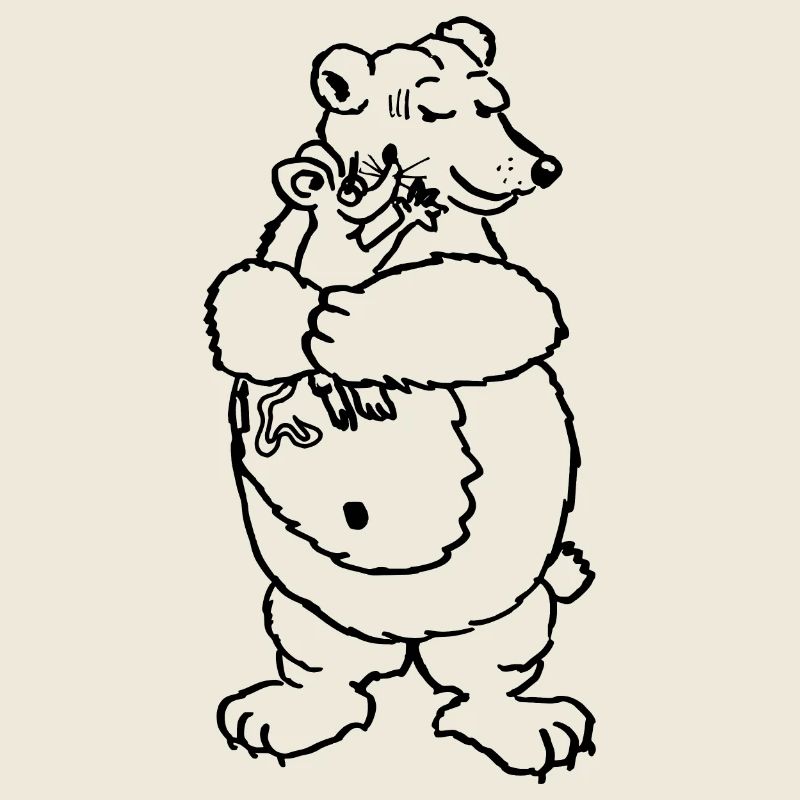 Maus Bär Umarmung Liebe Mausebär