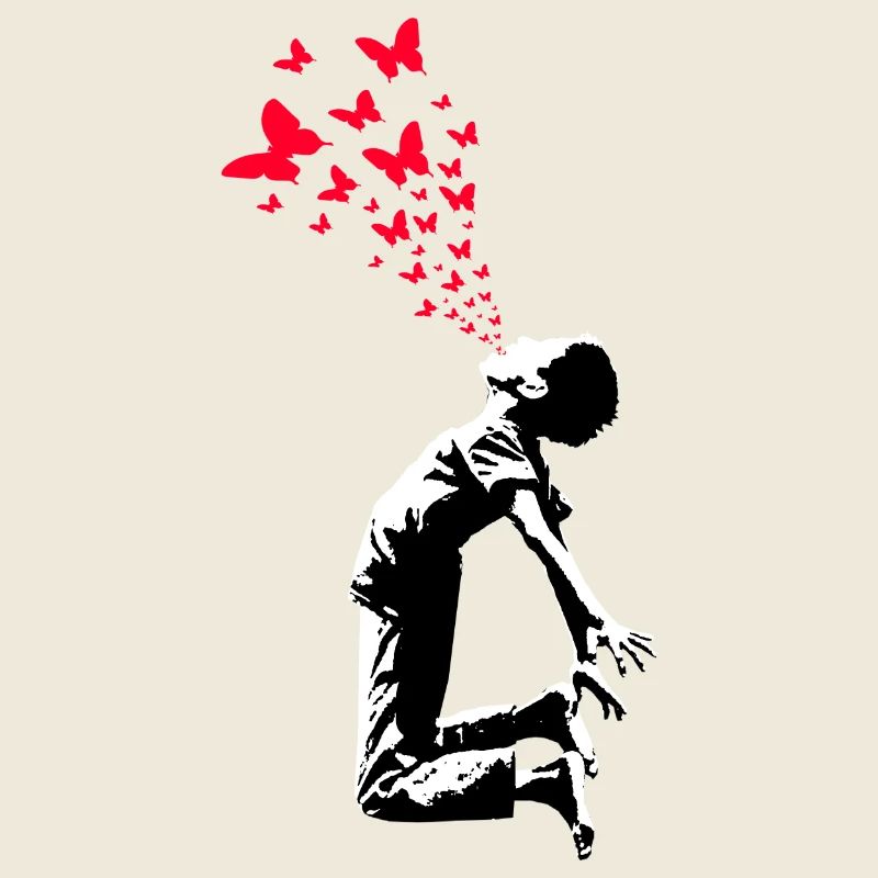 Style artistique de rue Butterfly Boy