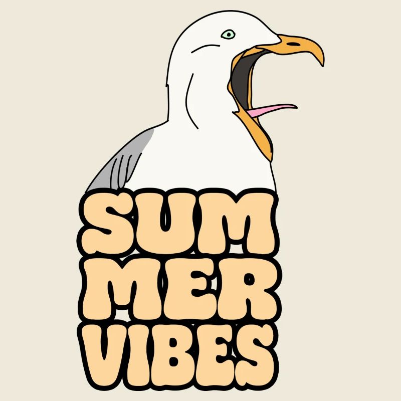 Seagull Crazy Summer Vibes