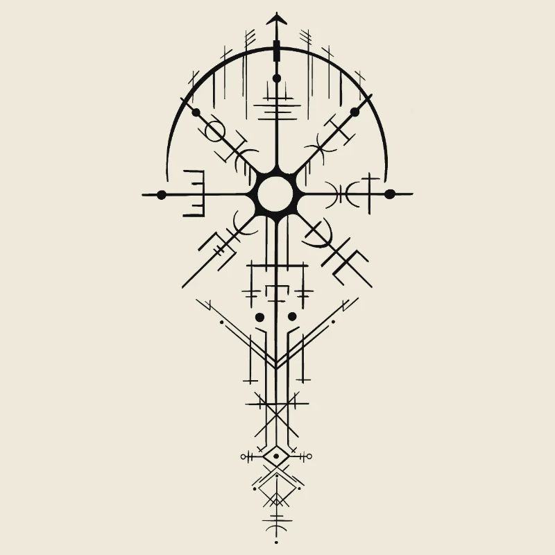 Nordisch Runenamulett Design