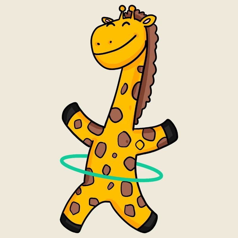 Girafe mignonne avec cerceau
