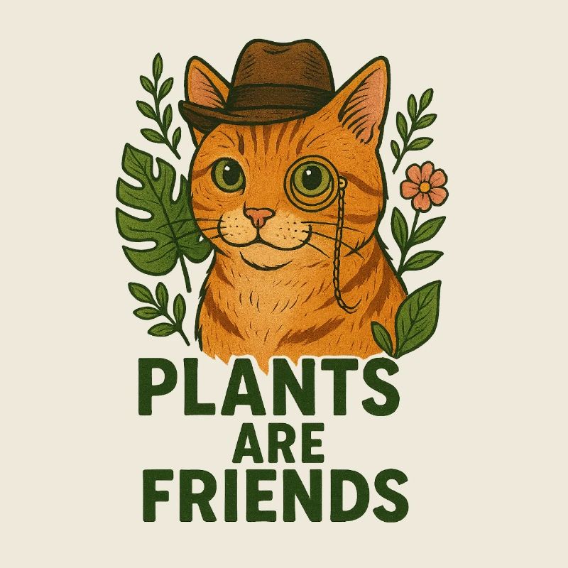Les plantes sont amies – Chat végétalien