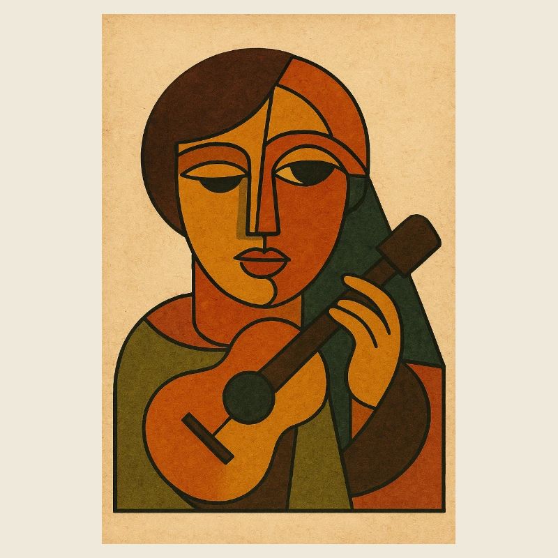 Cubist Melody – Retro Kunst