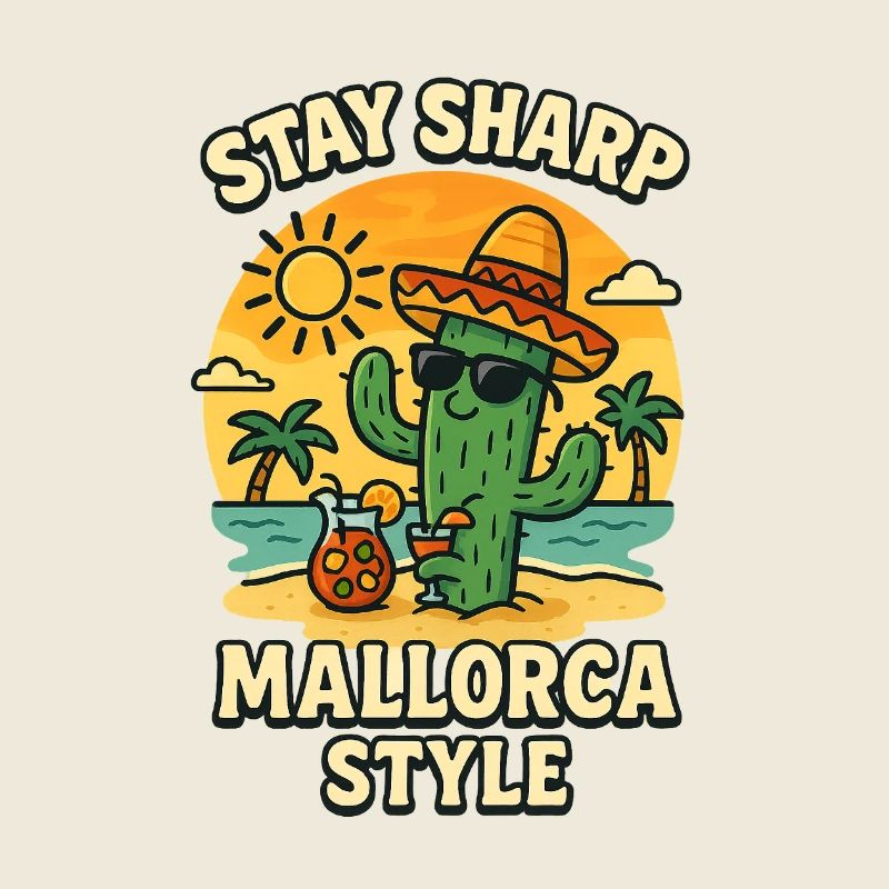 Vacances de soleil de cactus de style majorque