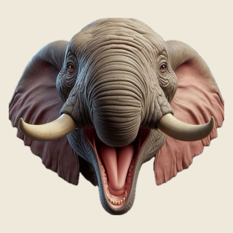 Lachender Elefant 2