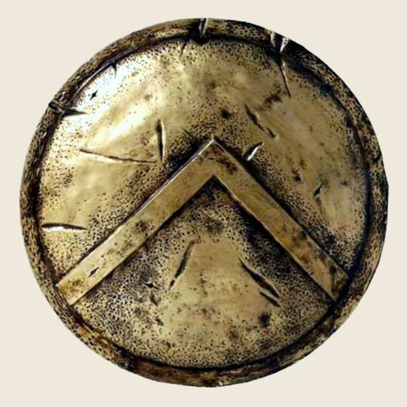 Bouclier standard spartiate en bronze Grèce antique