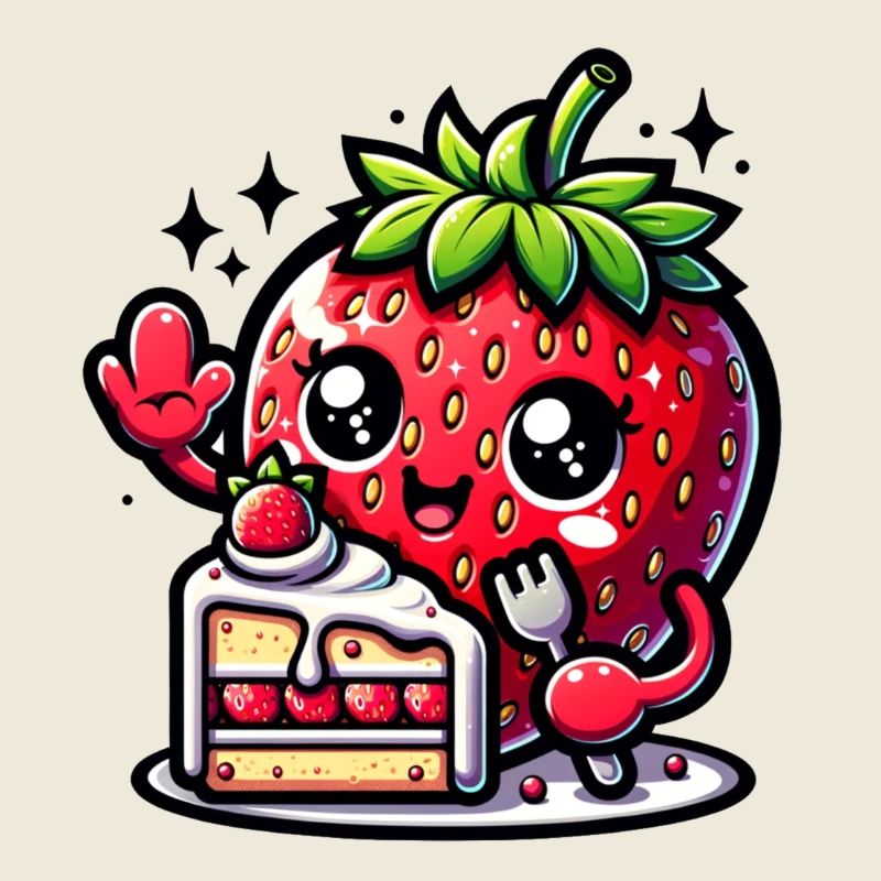Gâteau sucré aux fraises
