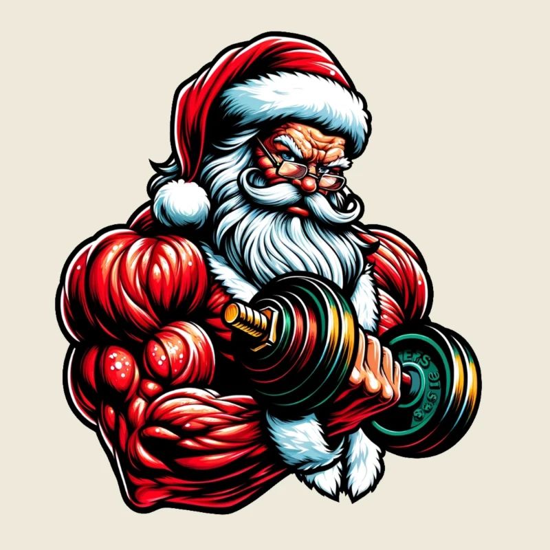 Curling Santa