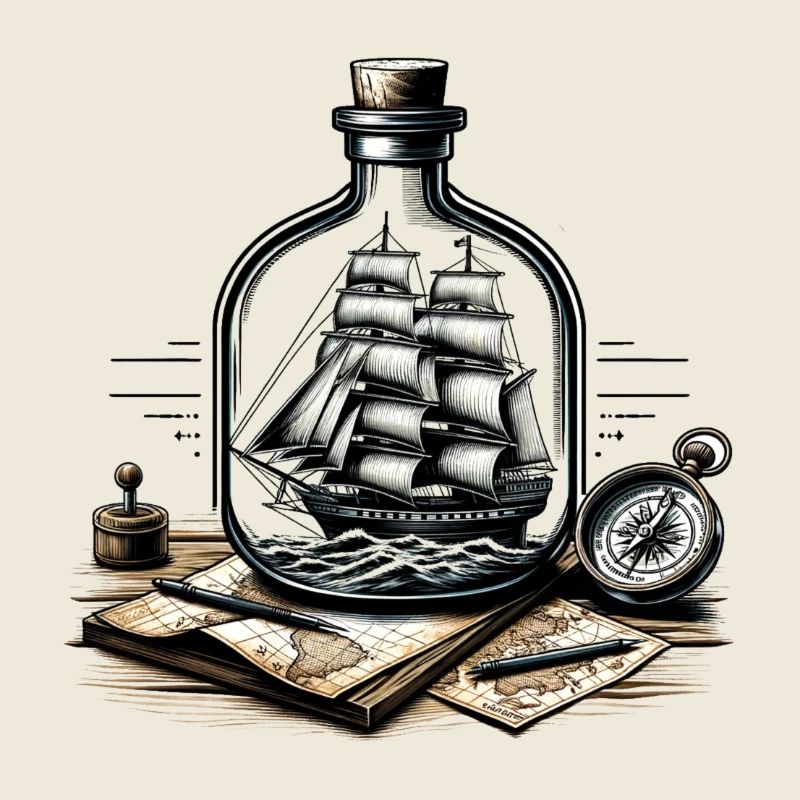 Schiff in Flasche