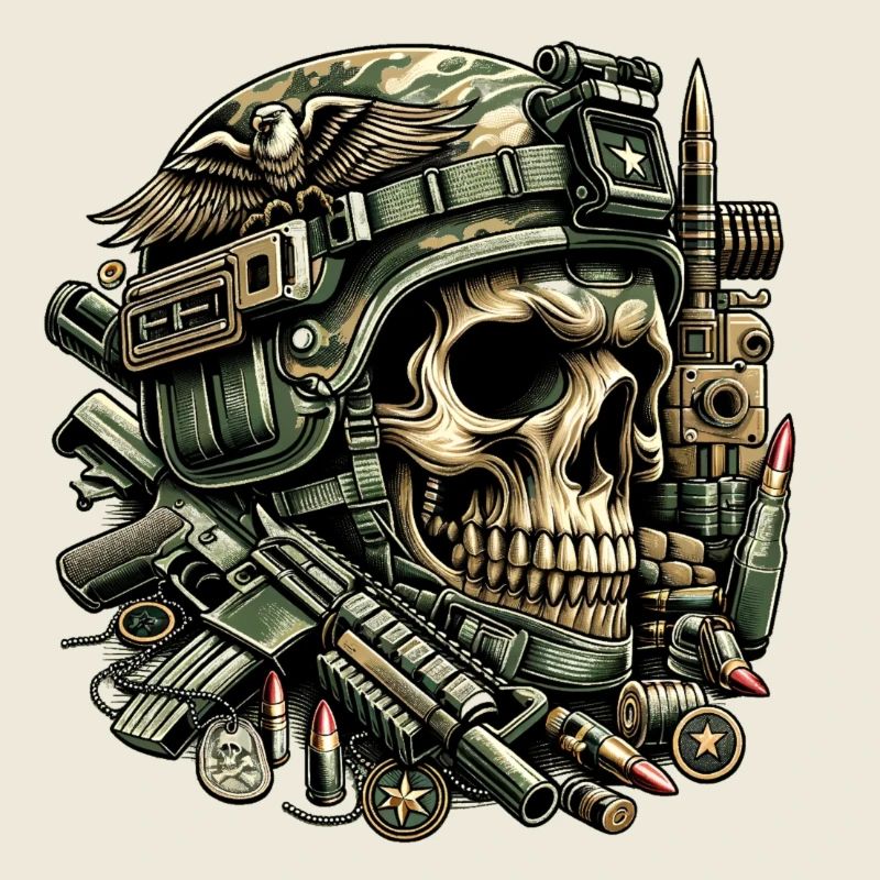 Wachsamkeit des Adlers: Taktischer Schädel