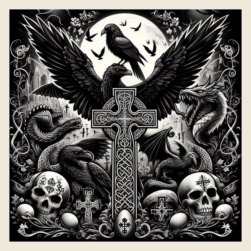 Easter themed gothic art