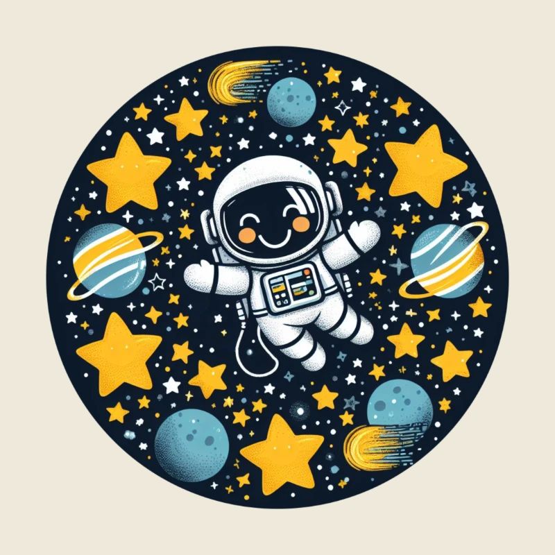 Astronaut kid in space