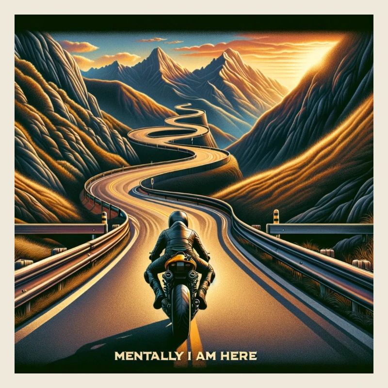 Motorradfahrer - Mentally I am here