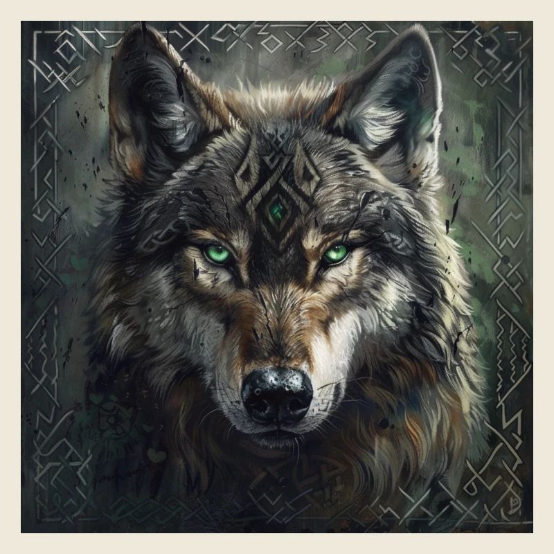 Les loups vikings d’Odin Geri et Freki Valhalla