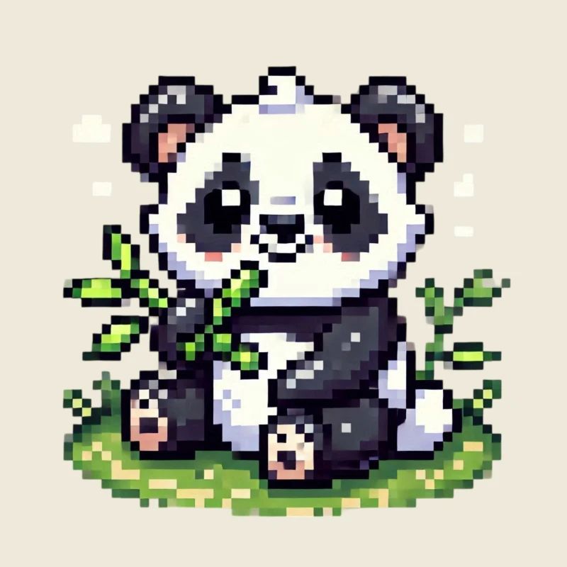 Panda pixel arts