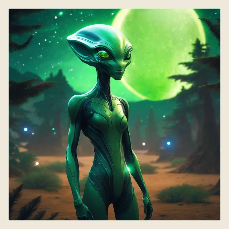 Alien de lune verte