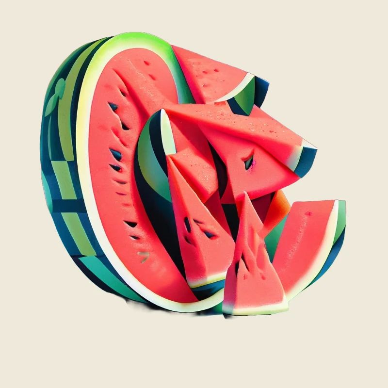 Pastèque en morceaux