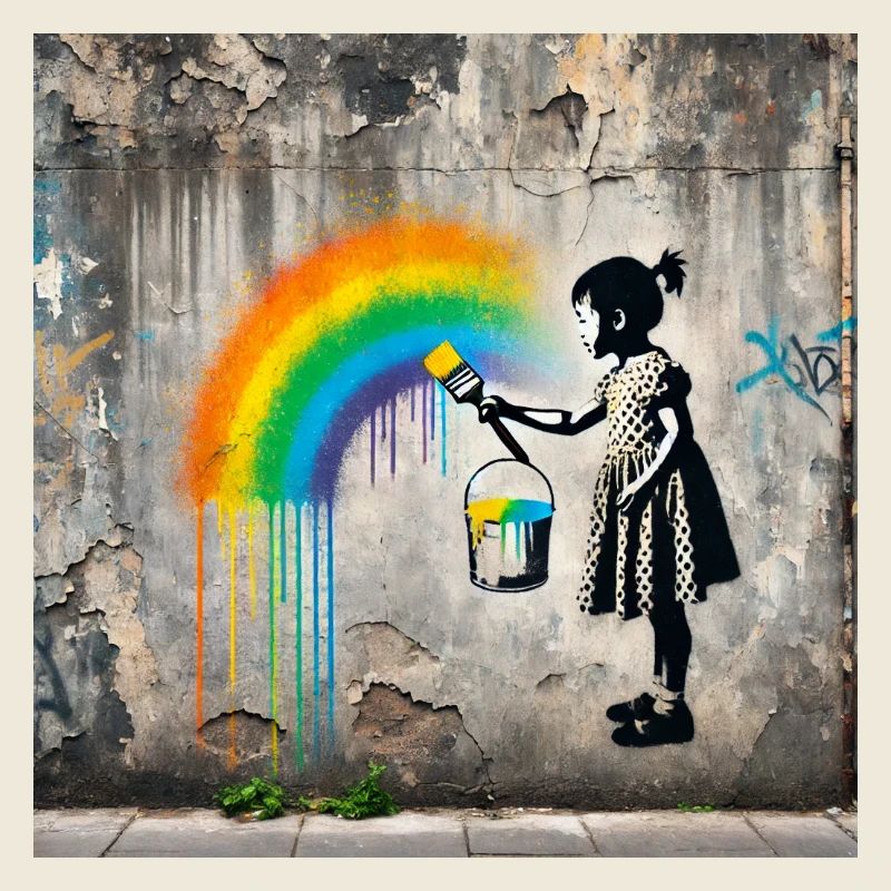Kein Banksy - Farben gegen das Grau