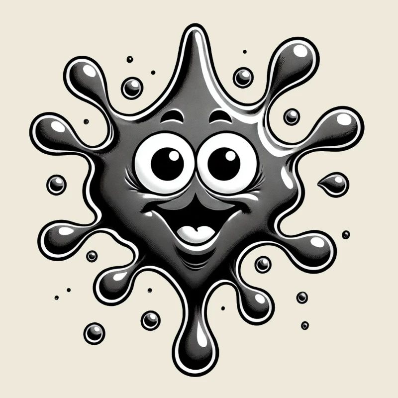 Ink stain with face