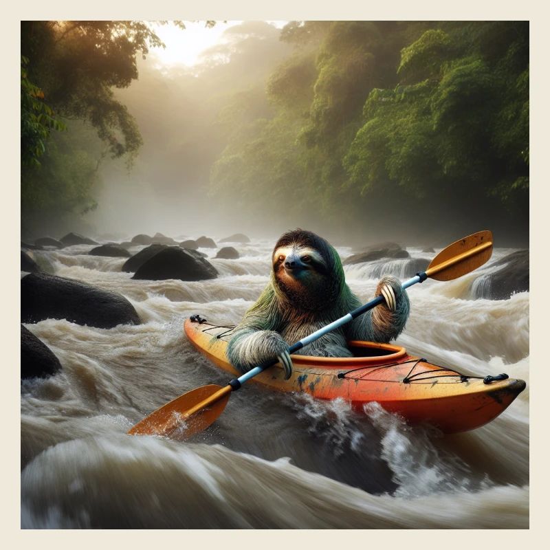 Faultier Wanderer Kajak