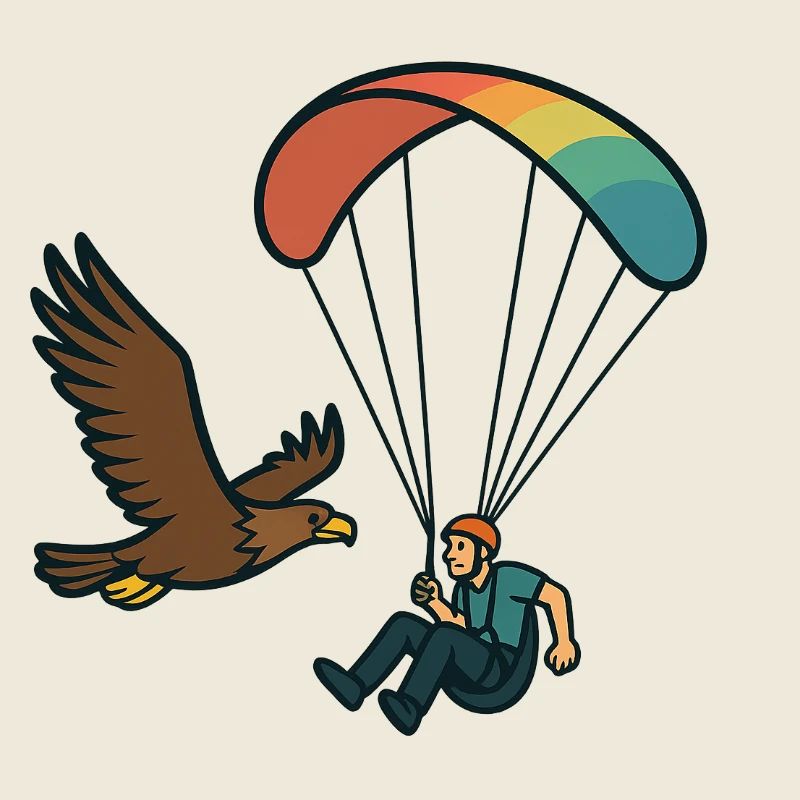 Parapentes et aigles