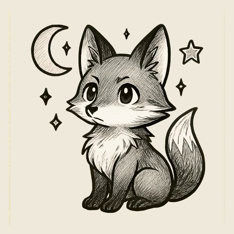 Little fox at night
