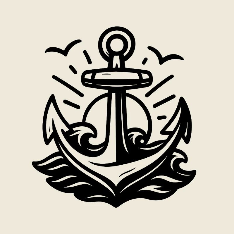 Anker Motiv Schlicht