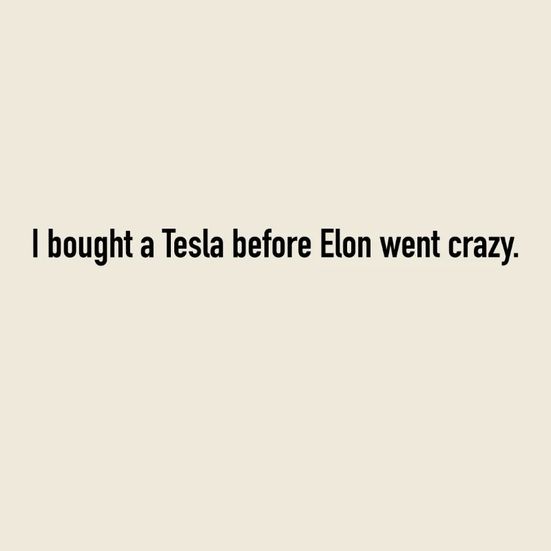I bought an electric car before he went crazy