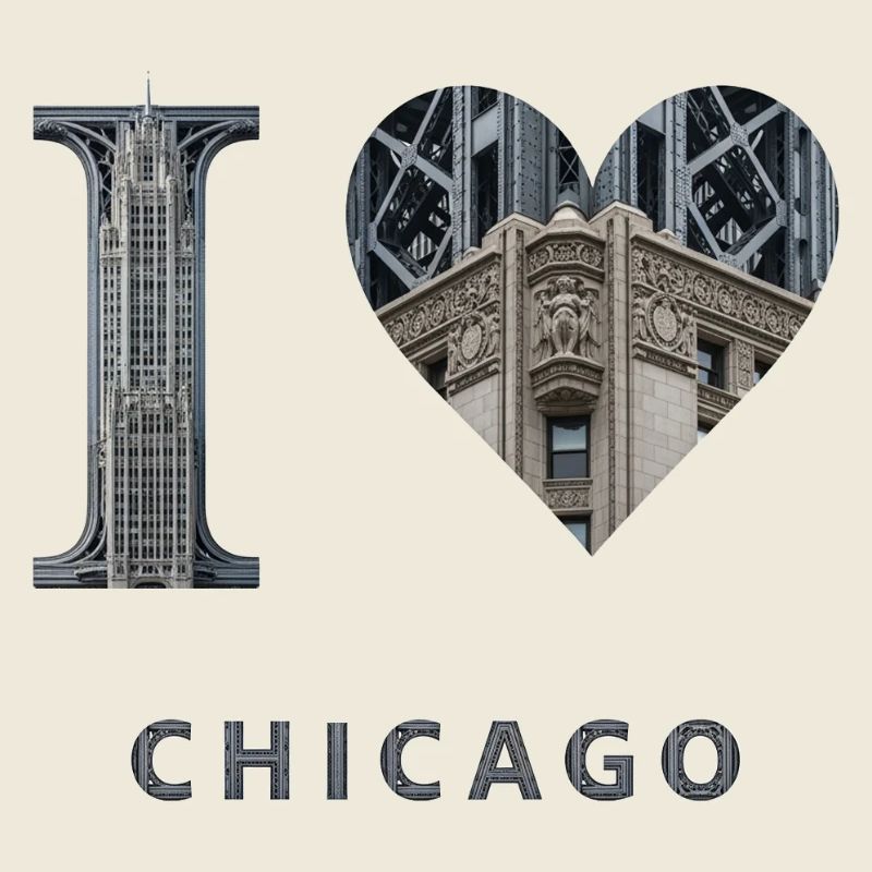 CHICAGO – Lettrage en acier architectural