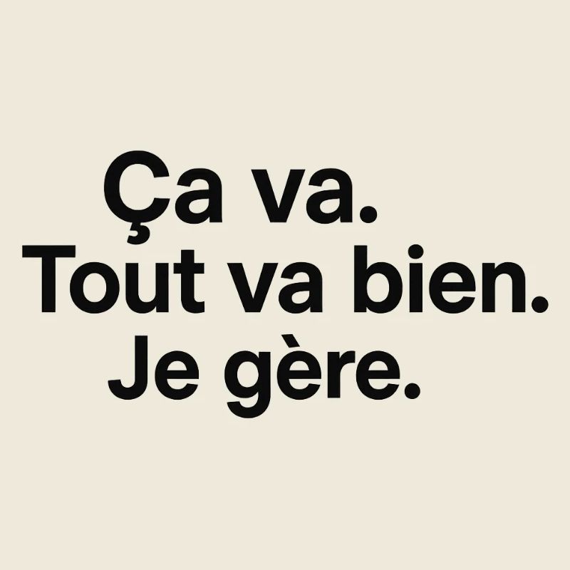 It's okay: Everything is fine, I manage