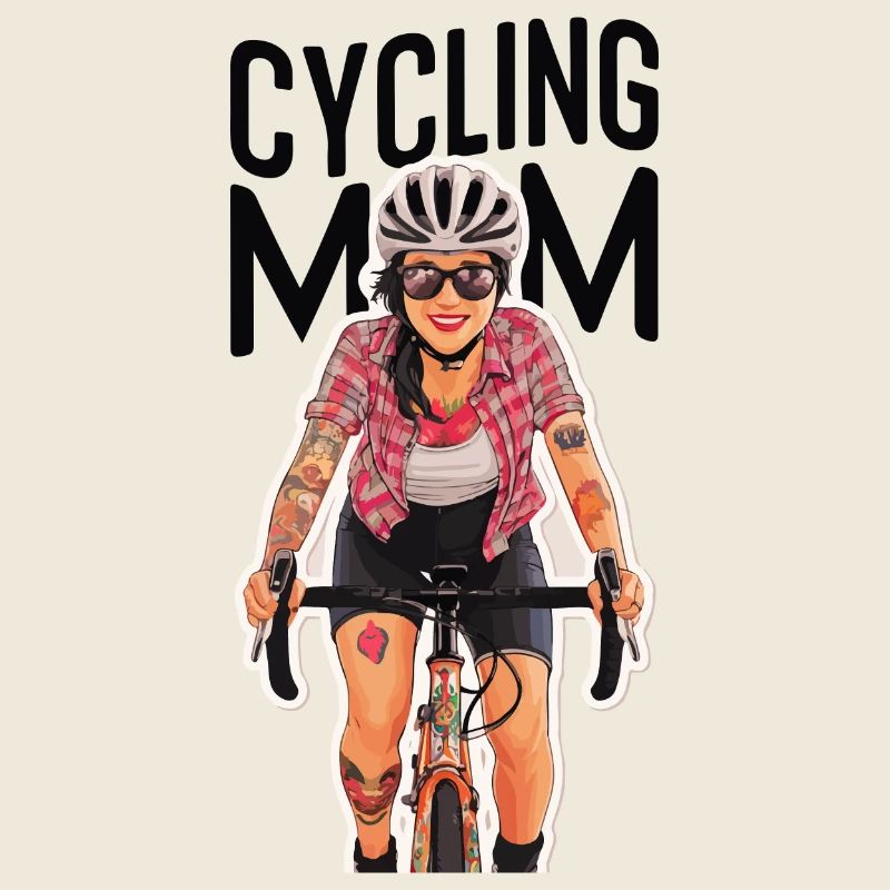 Lebendige Fahrrad-Mutter Illustration