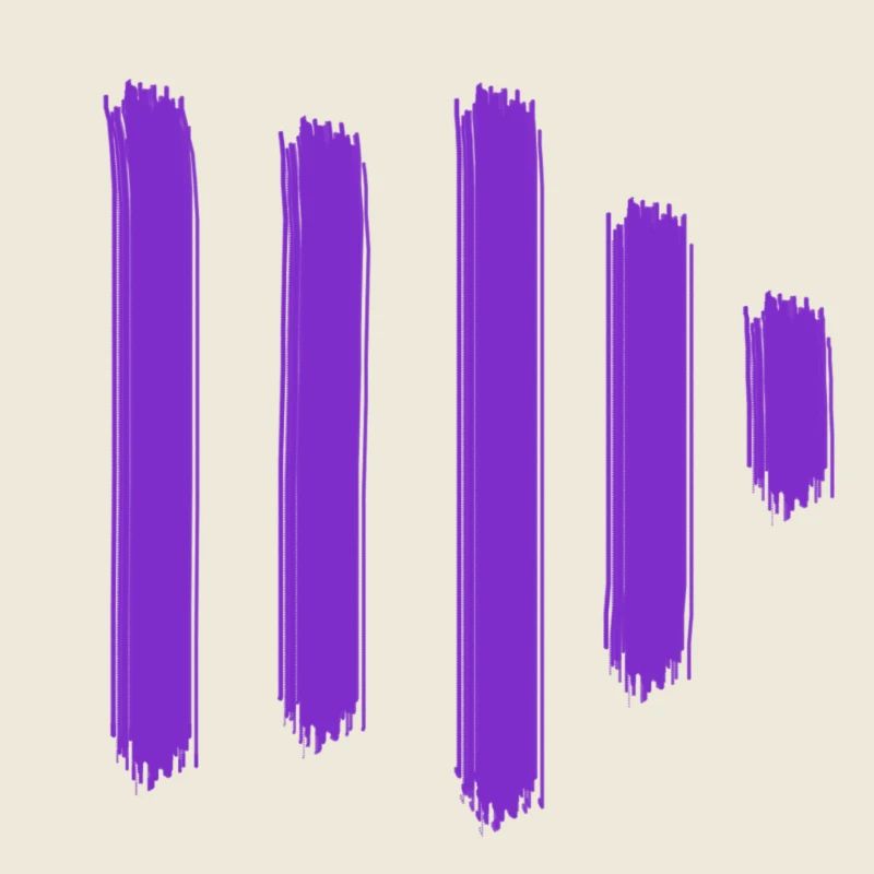 Barres de peinture violette