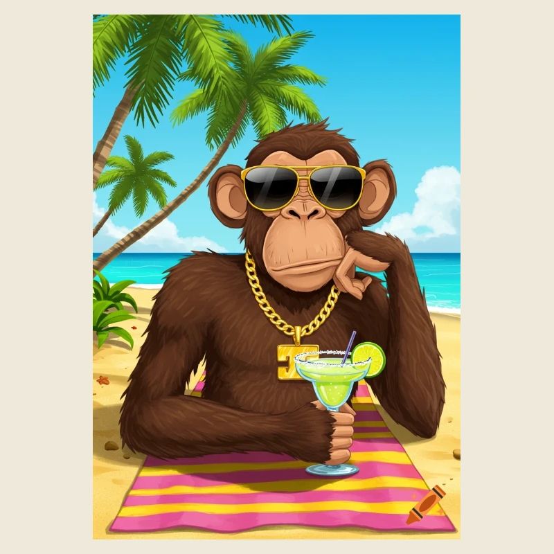 Tropical Monkey Beach Party