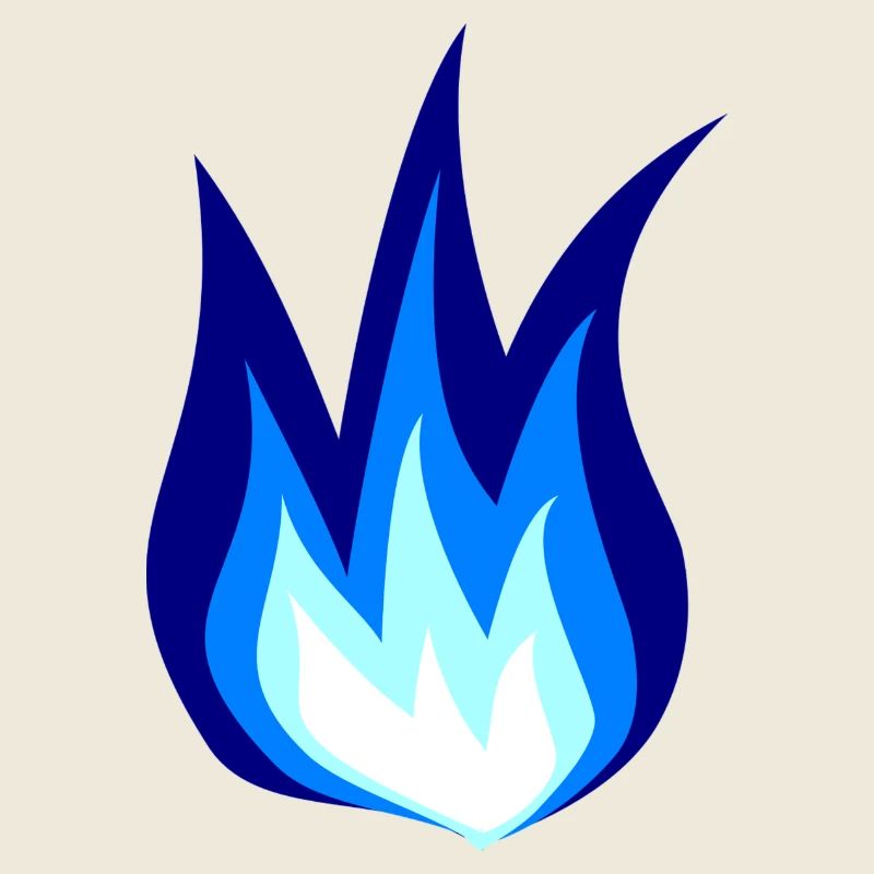 Flammes de feu bleu