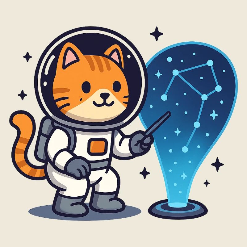 Constellation du chat de l’espace – Kawaii