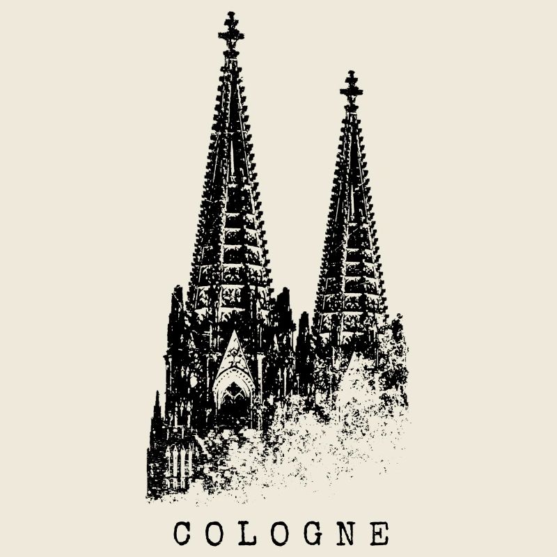 Cathédrale de Cologne Cologne Vintage Silhouette Cologne Skyline