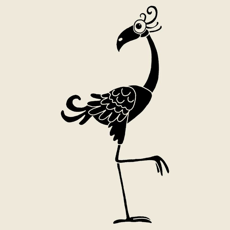 Lustiger schwarzer Vogel