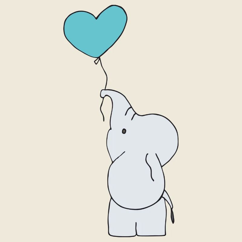 elefant mit luftballon