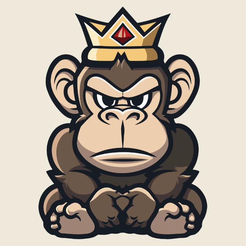 Couronne de bande dessinée de singe