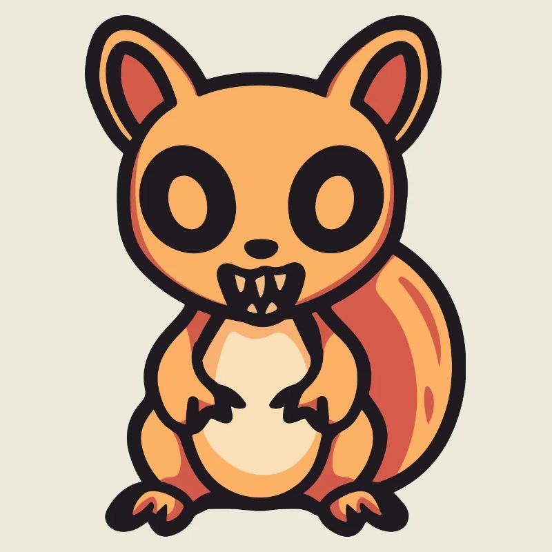 Eichhörnchen Halloween Comic Zombie