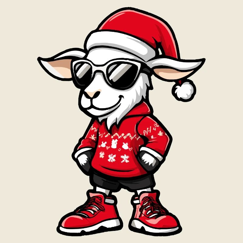 Ziege Weihnachten Ugly Christmas
