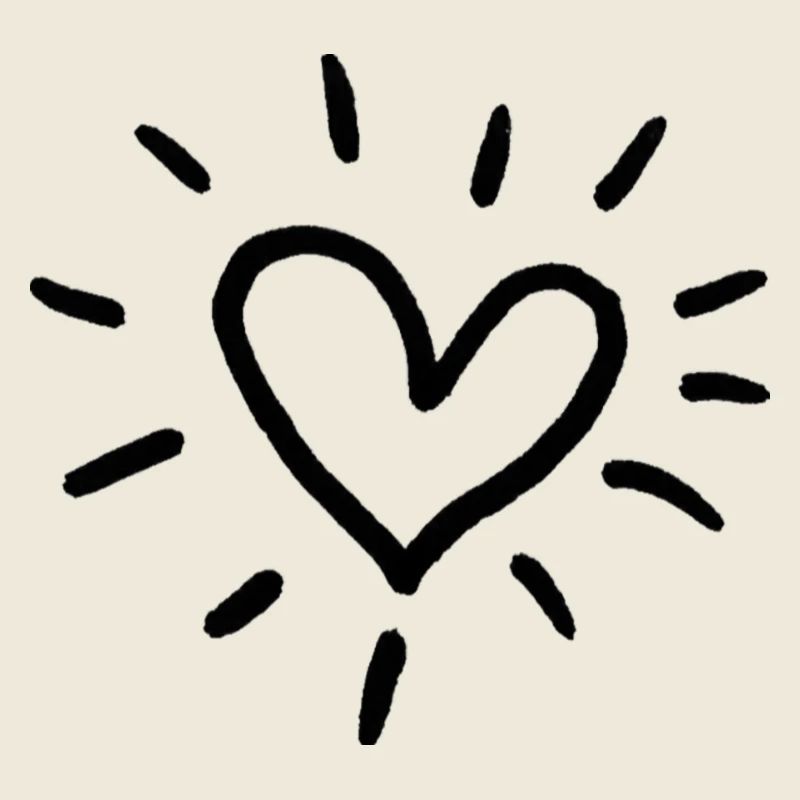 Heart Sun Doodle: Love Stick Art