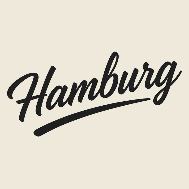 Conception de ville en écriture de Hambourg avec soulignement